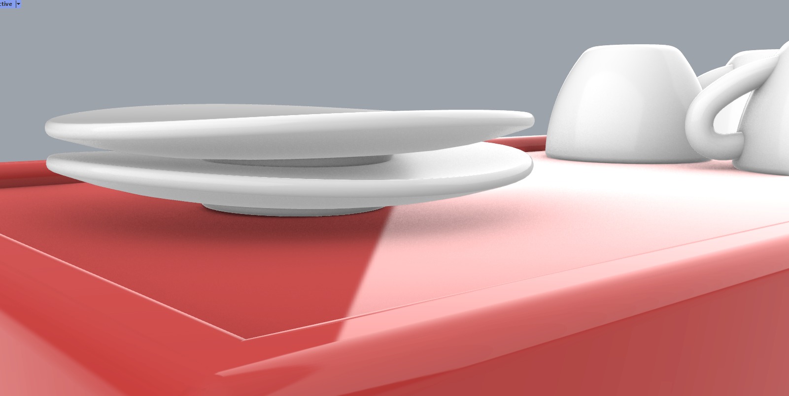 Coffee Machine with Mugs 3D model_10