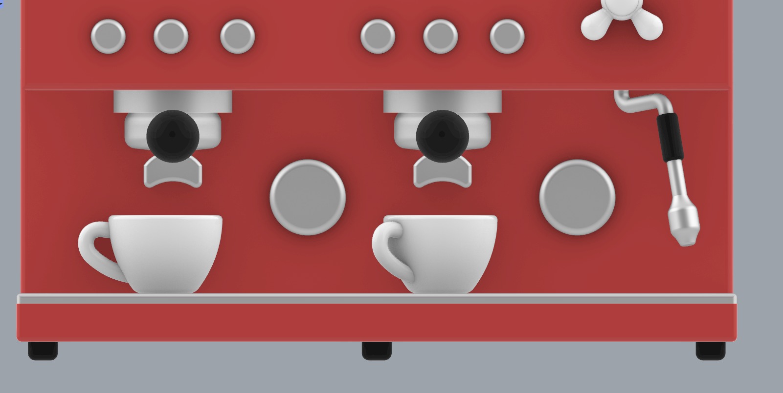 Coffee Machine with Mugs 3D model_20