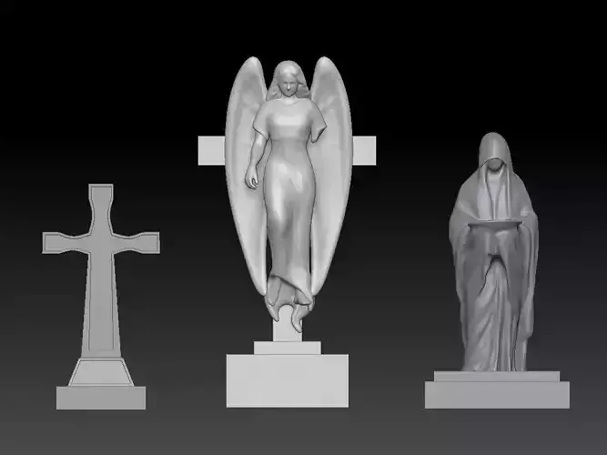 halloween graveyard props 1 3D print model