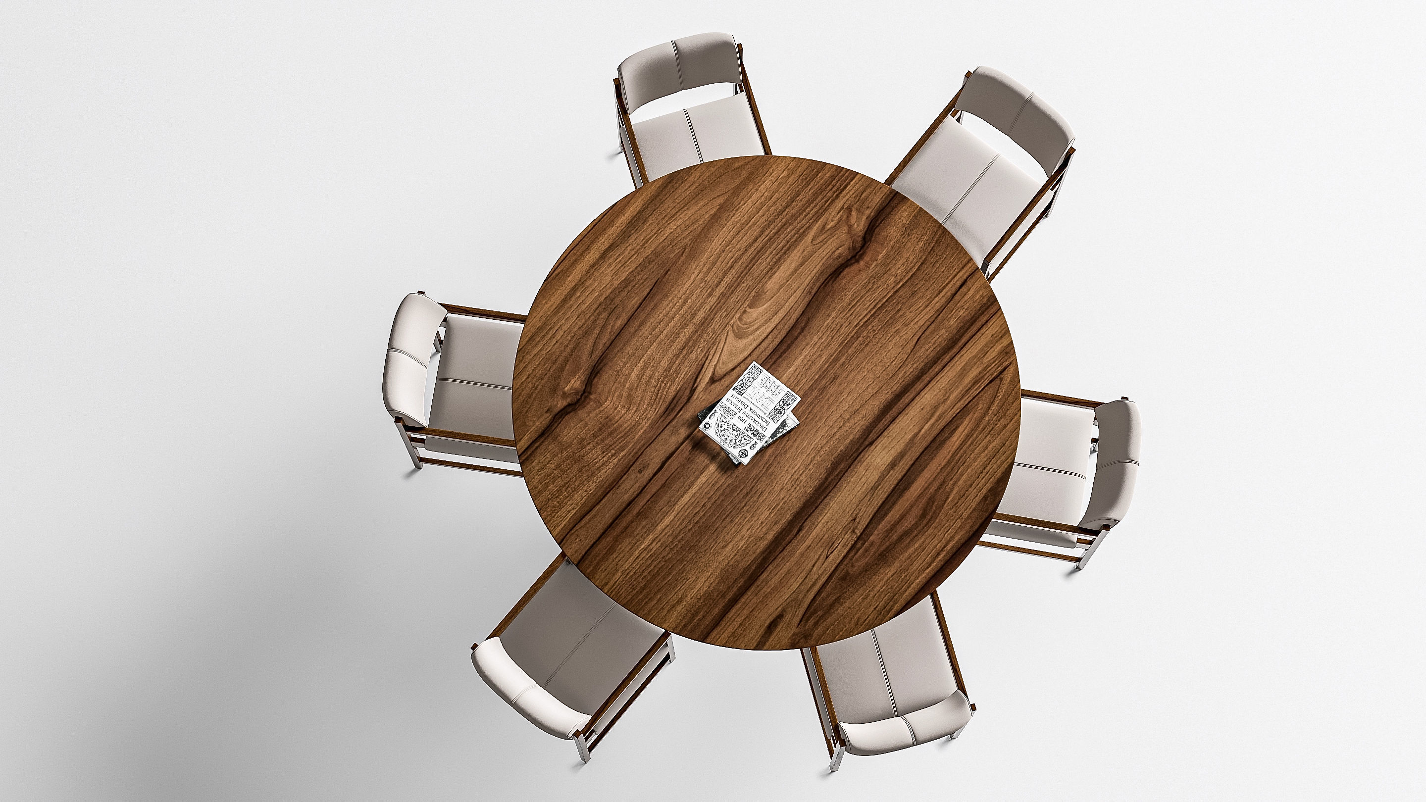 Dining table and chairs 4 3D model_17