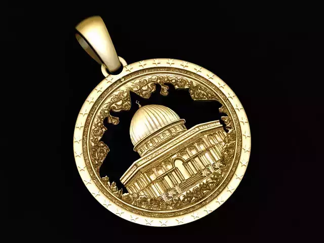 Al-Aqsa Mosque Pendant 3d Printable Model 3D print model