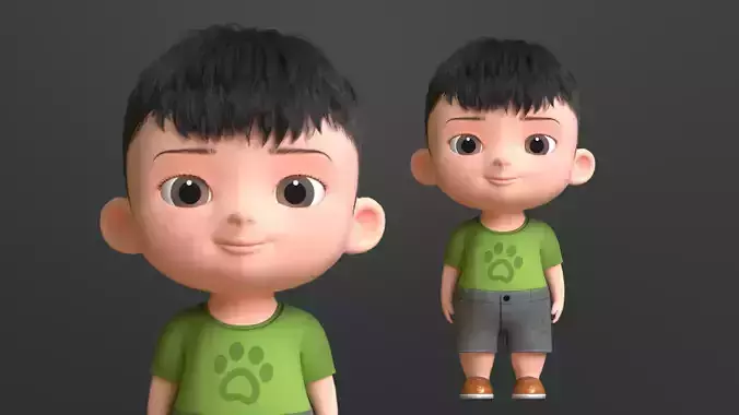 Cartoon Baby Rigged