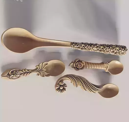pack of 3D Model Spoons 3D print model