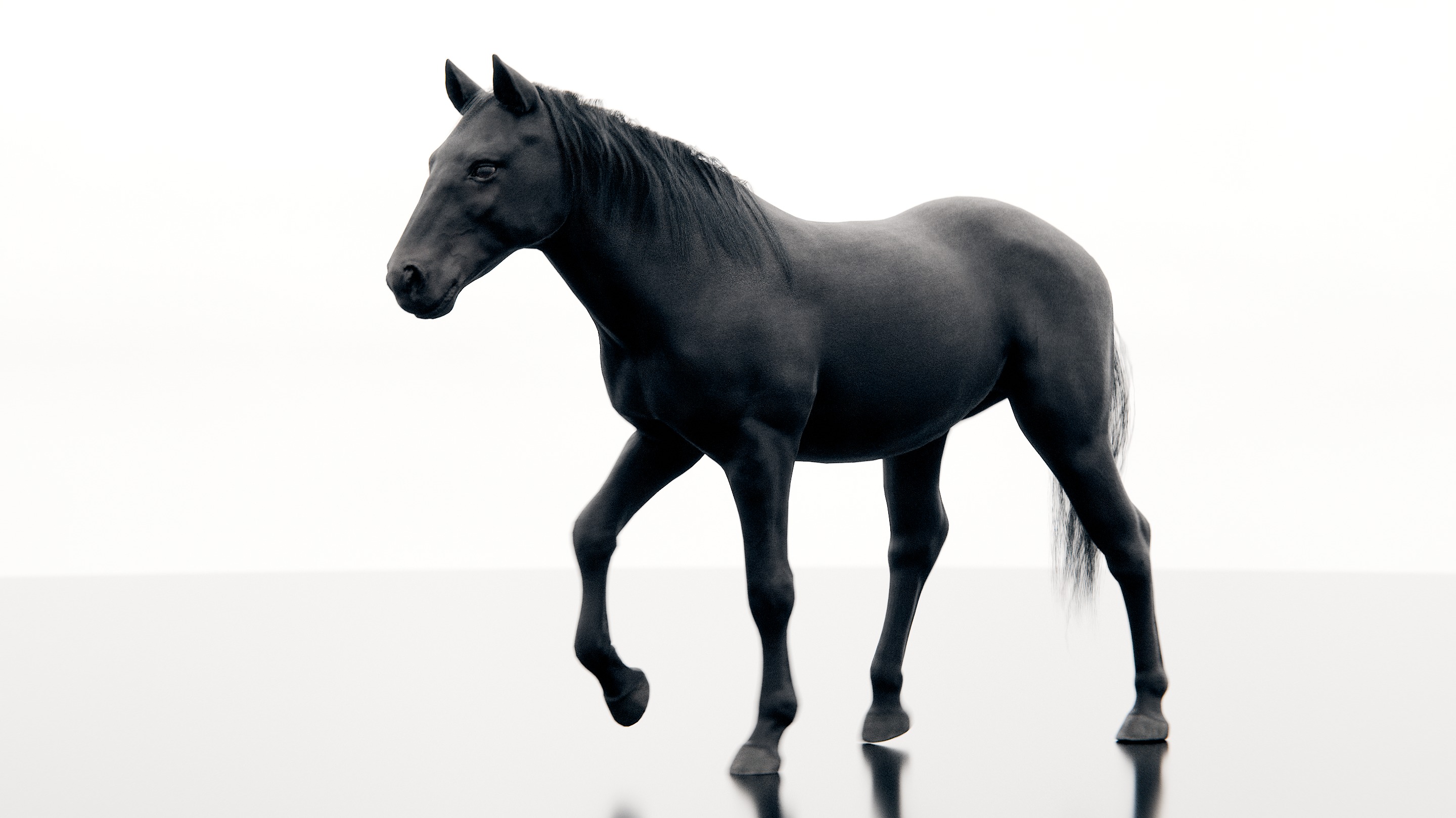 Horse - Realistic Low-poly 3D model_12