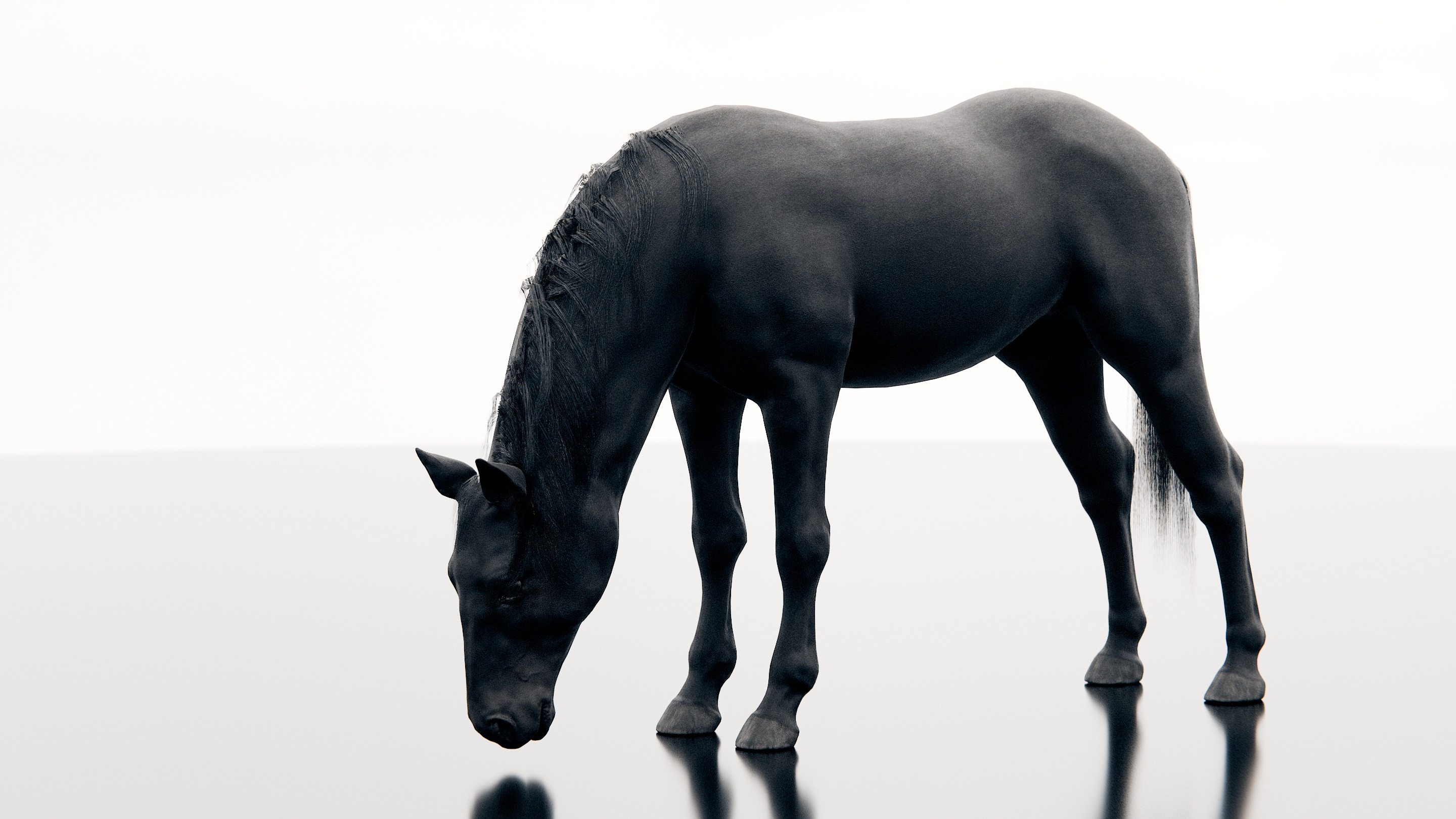 Horse - Realistic Low-poly 3D model_10