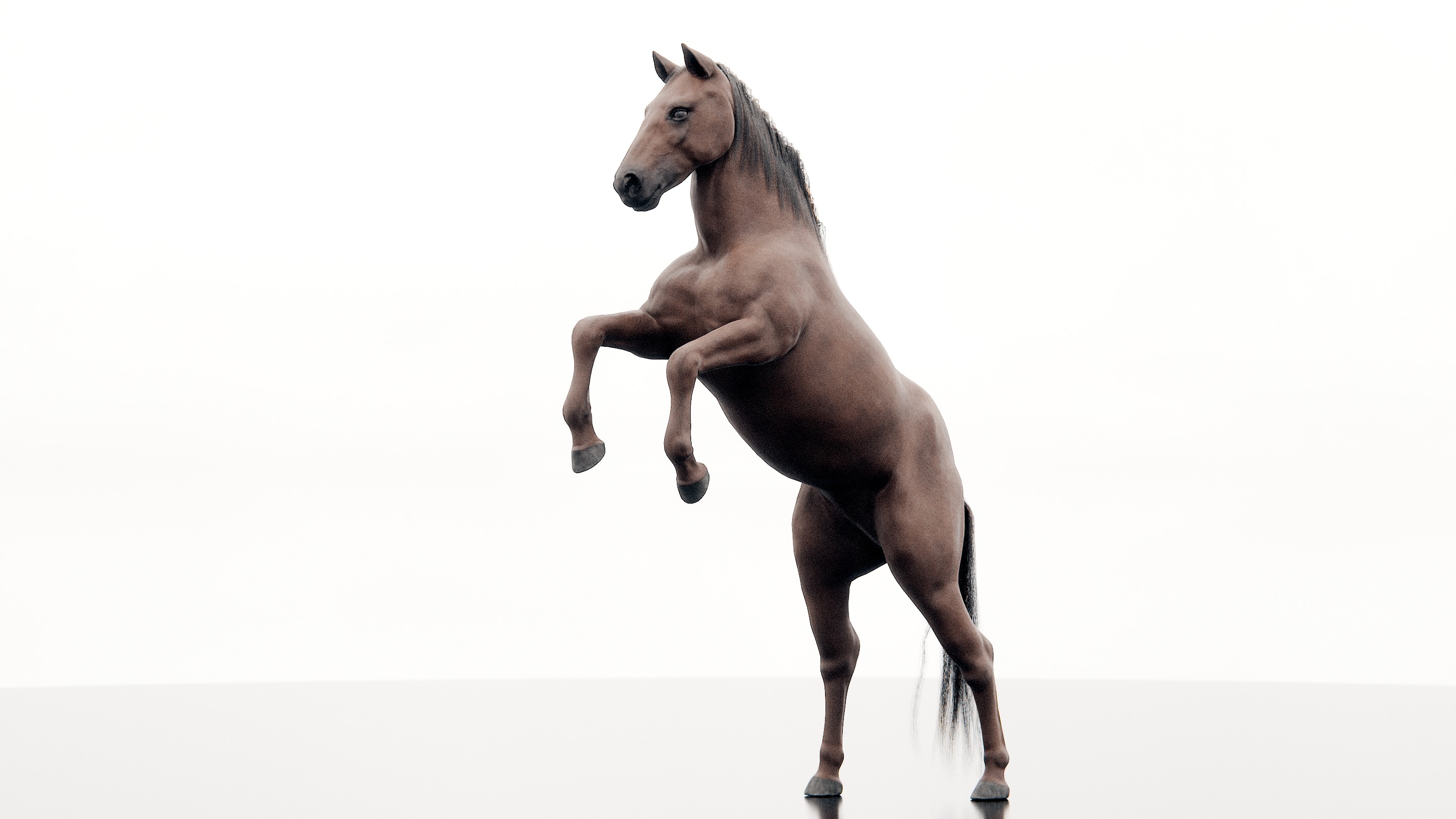 Horse - Realistic Low-poly 3D model_3