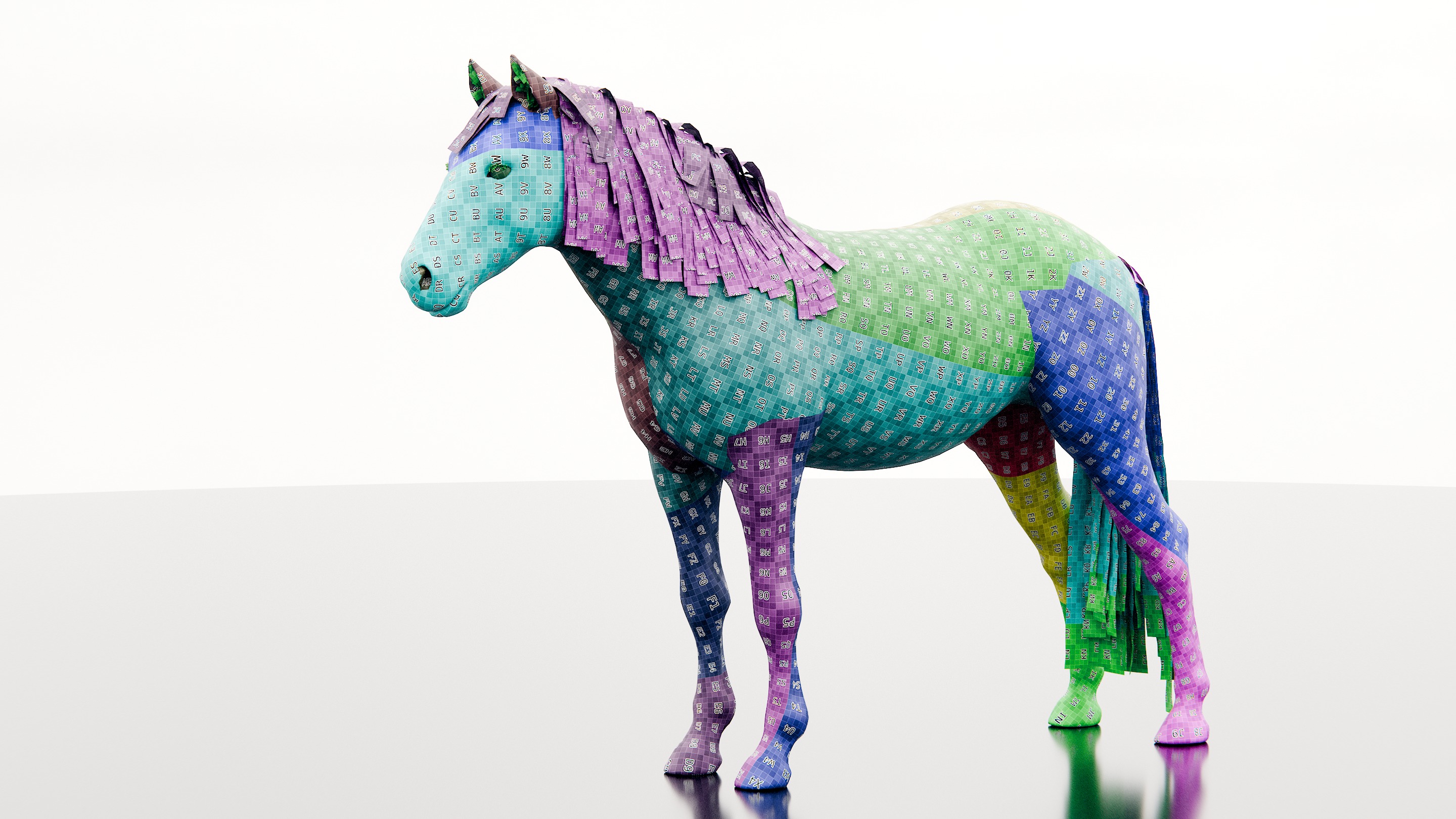 Horse - Realistic Low-poly 3D model_9