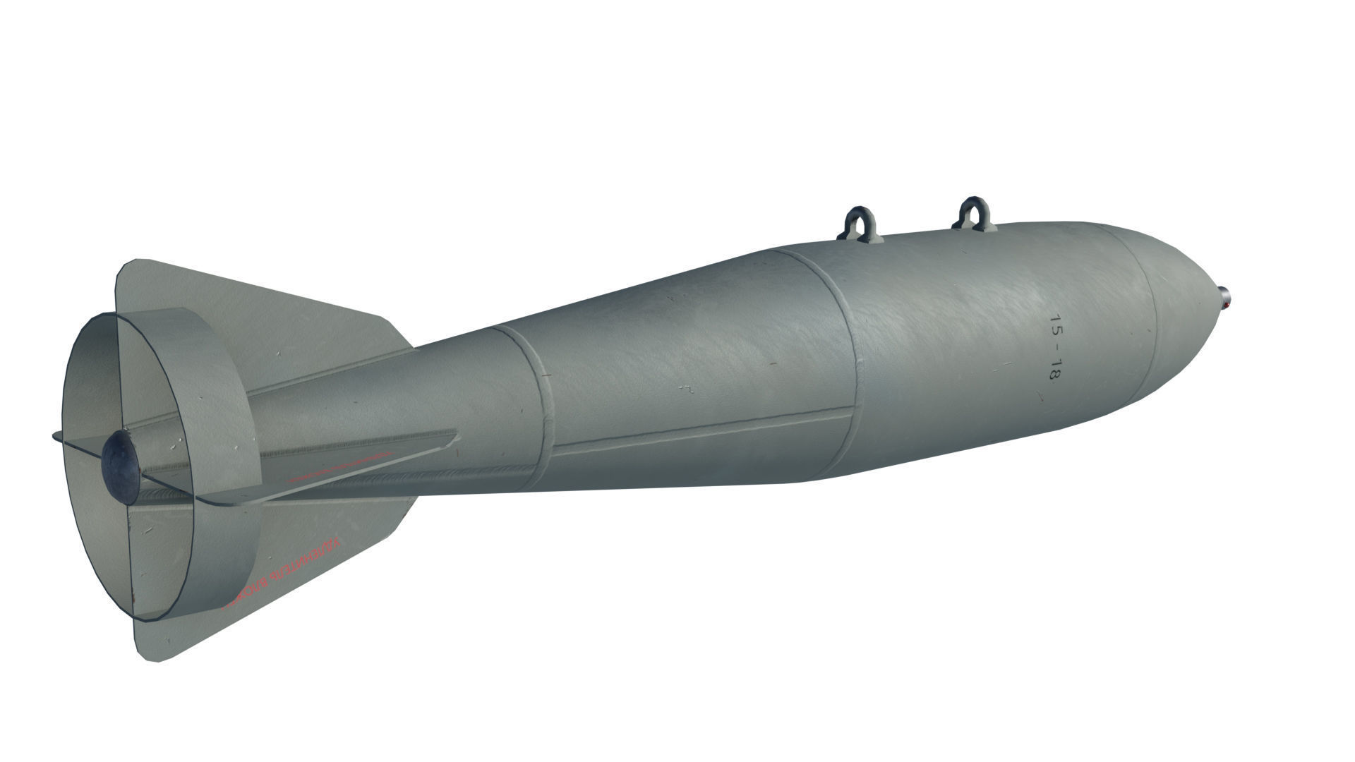 FAB500-M62 Soviet Russian Aircraft Bomb Game Ready PBR Low-poly 3D model_8