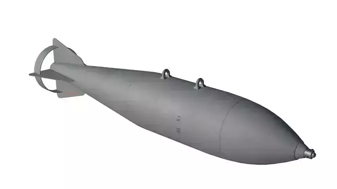 FAB500-M62 Soviet Russian Aircraft Bomb Game Ready PBR Low-poly 3D model