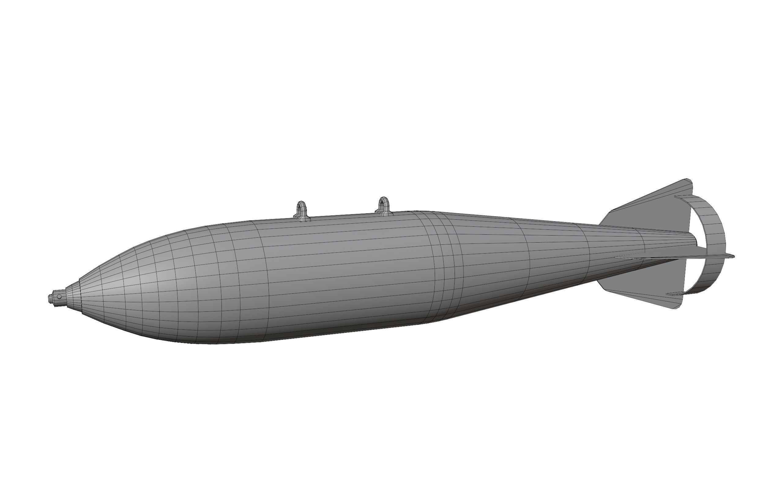 FAB500-M62 Soviet Russian Aircraft Bomb Game Ready PBR Low-poly 3D model_16