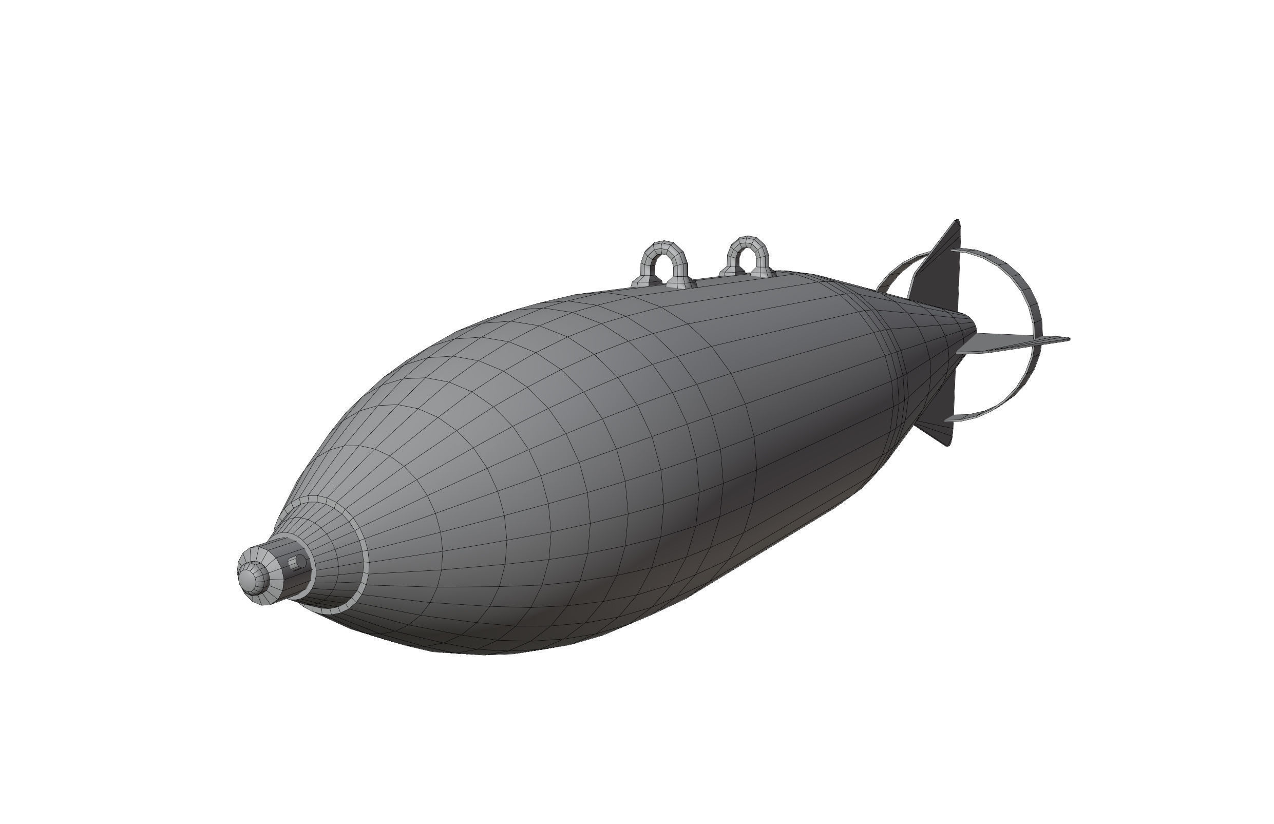 FAB500-M62 Soviet Russian Aircraft Bomb Game Ready PBR Low-poly 3D model_15