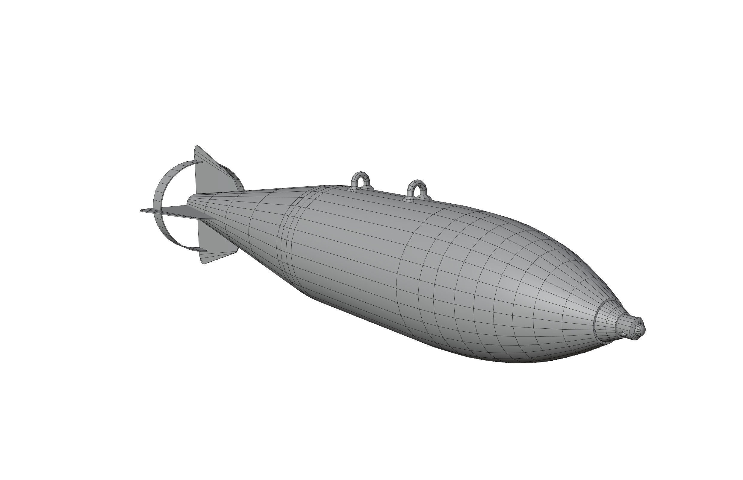 FAB500-M62 Soviet Russian Aircraft Bomb Game Ready PBR Low-poly 3D model_14