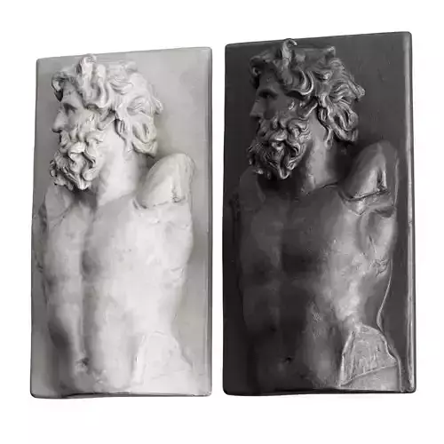 Klytios wall relief Low-poly 3D model