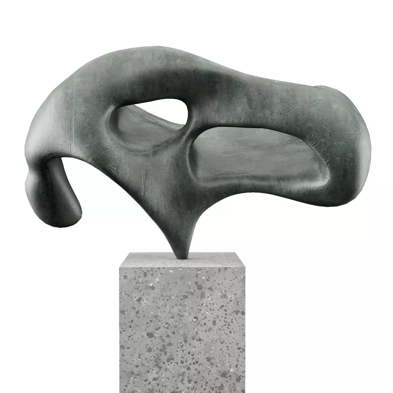 Liver form art sculpture Low-poly 3D model