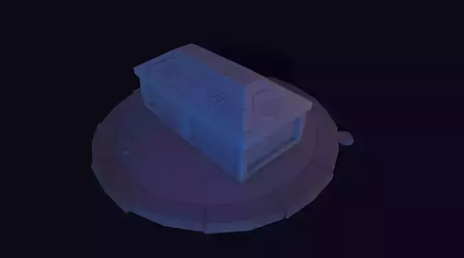 Stylized Sarcophagus PBR Low-poly 3D model