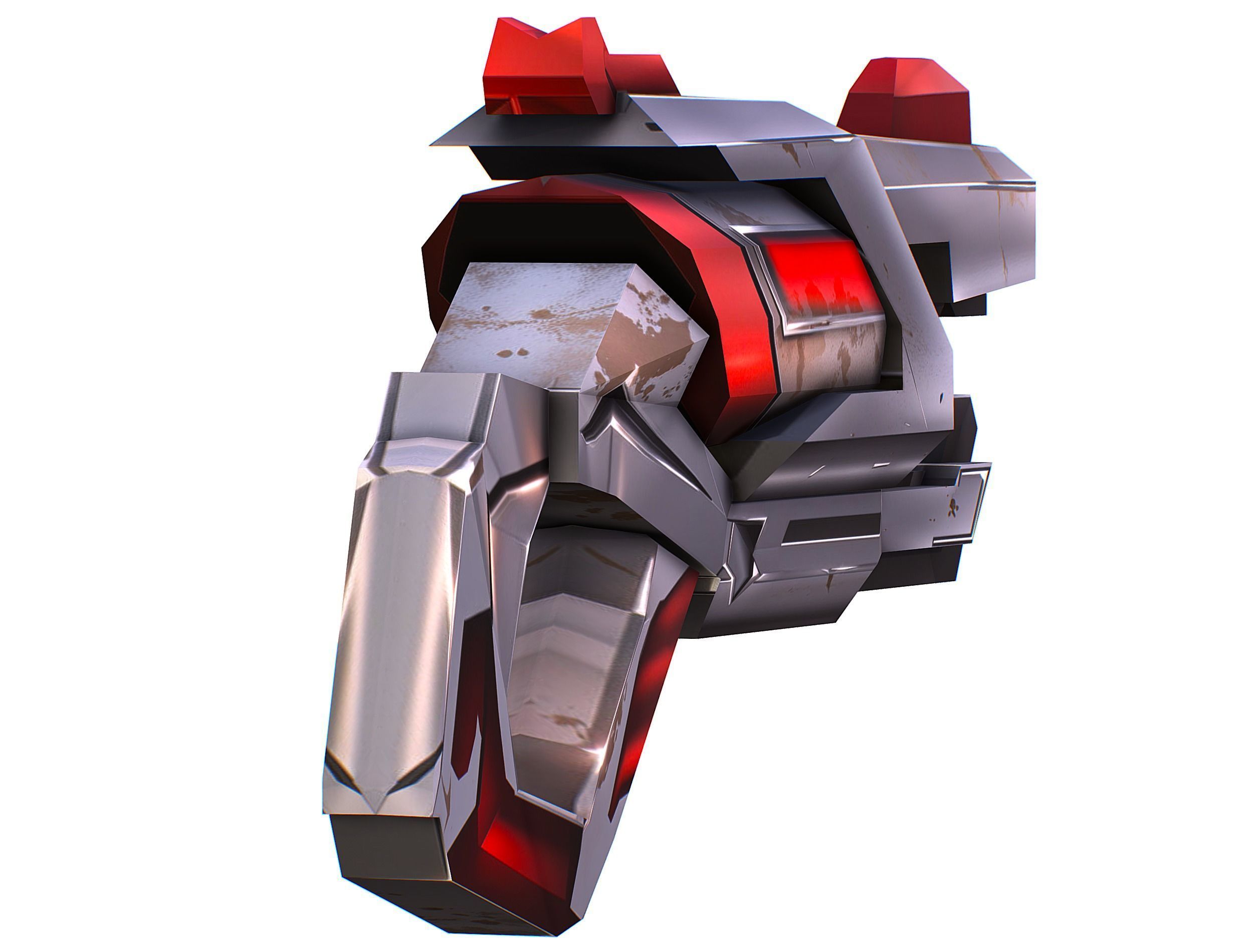 LowPoly Sci-Fi Cartoon Pistol Gun Low-poly 3D model_31