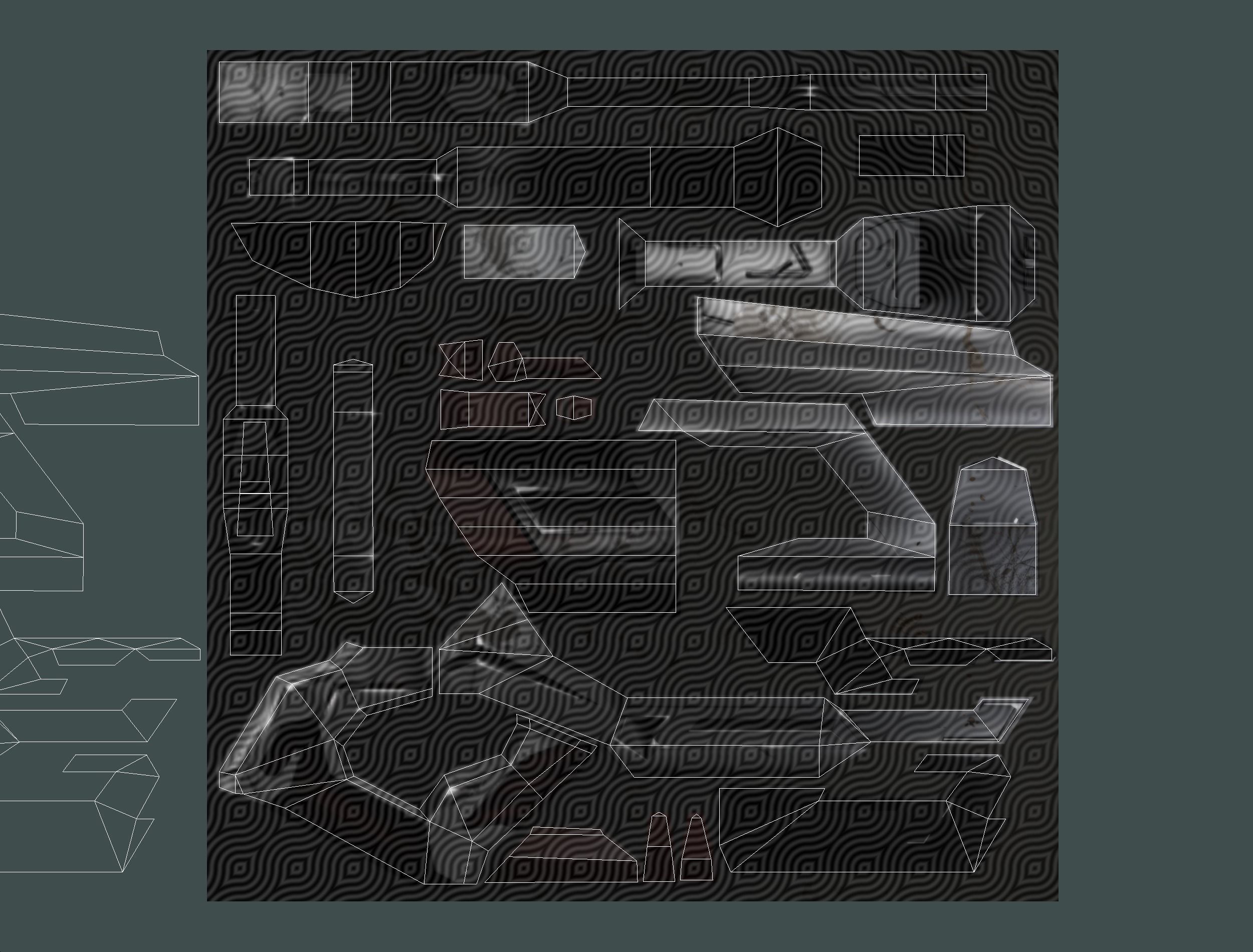 LowPoly Sci-Fi Cartoon Pistol Gun Low-poly 3D model_36