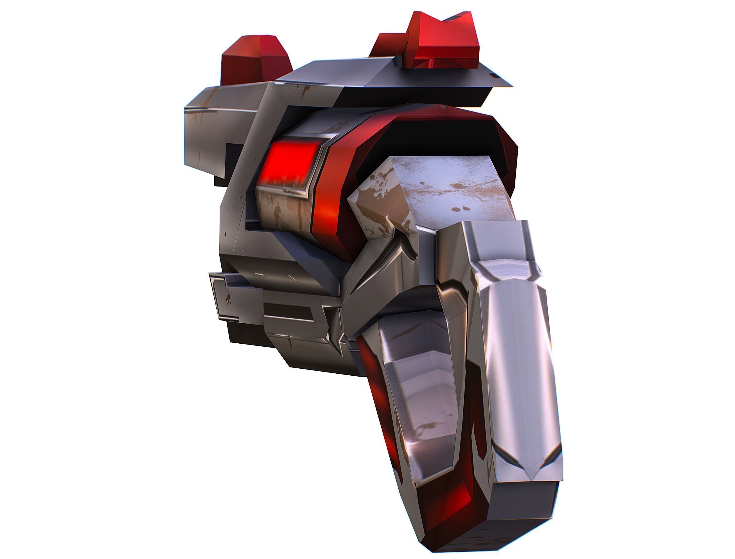 LowPoly Sci-Fi Cartoon Pistol Gun Low-poly 3D model_30