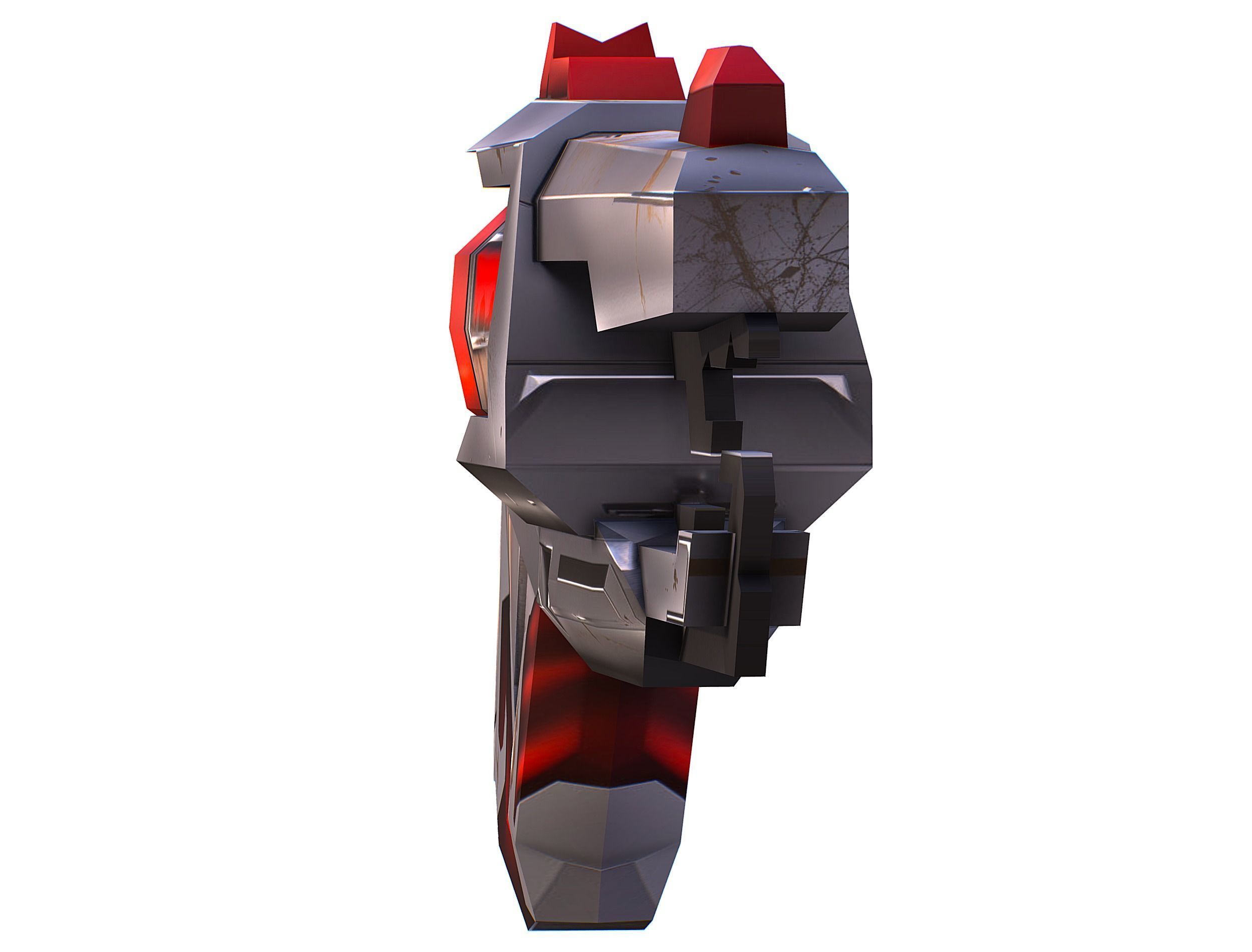 LowPoly Sci-Fi Cartoon Pistol Gun Low-poly 3D model_5