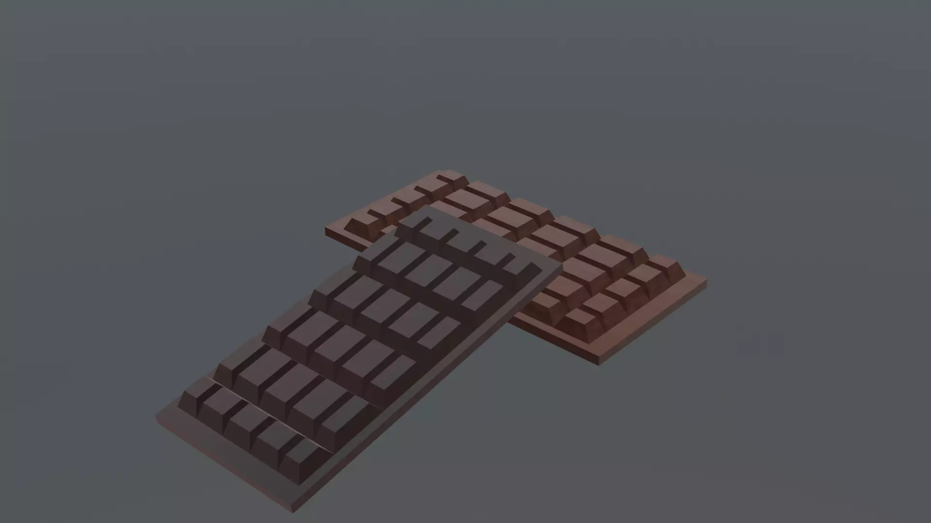 chocolate bar Low-poly 3D model_0