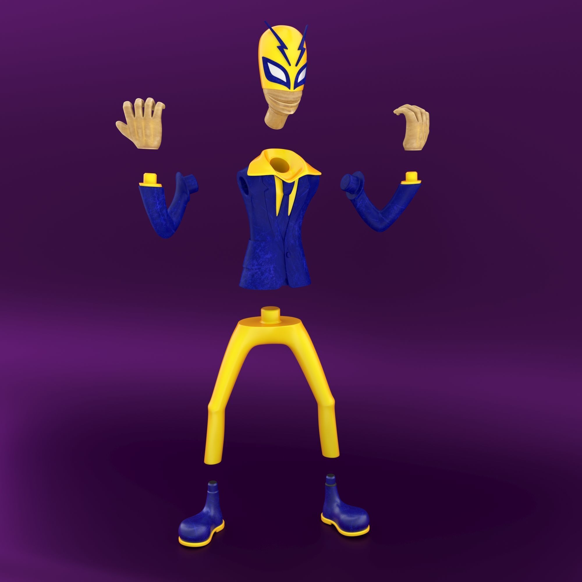 Brothers Lucha Long 3D print model_3