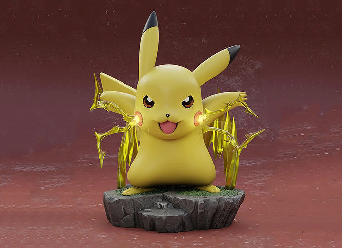 Pikachu Pokemon 3D Model Ready to Print 3D print model