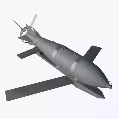 FAB500-M62 UMPK Russian Glide Bomb Game Ready PBR Model Low-poly 3D model