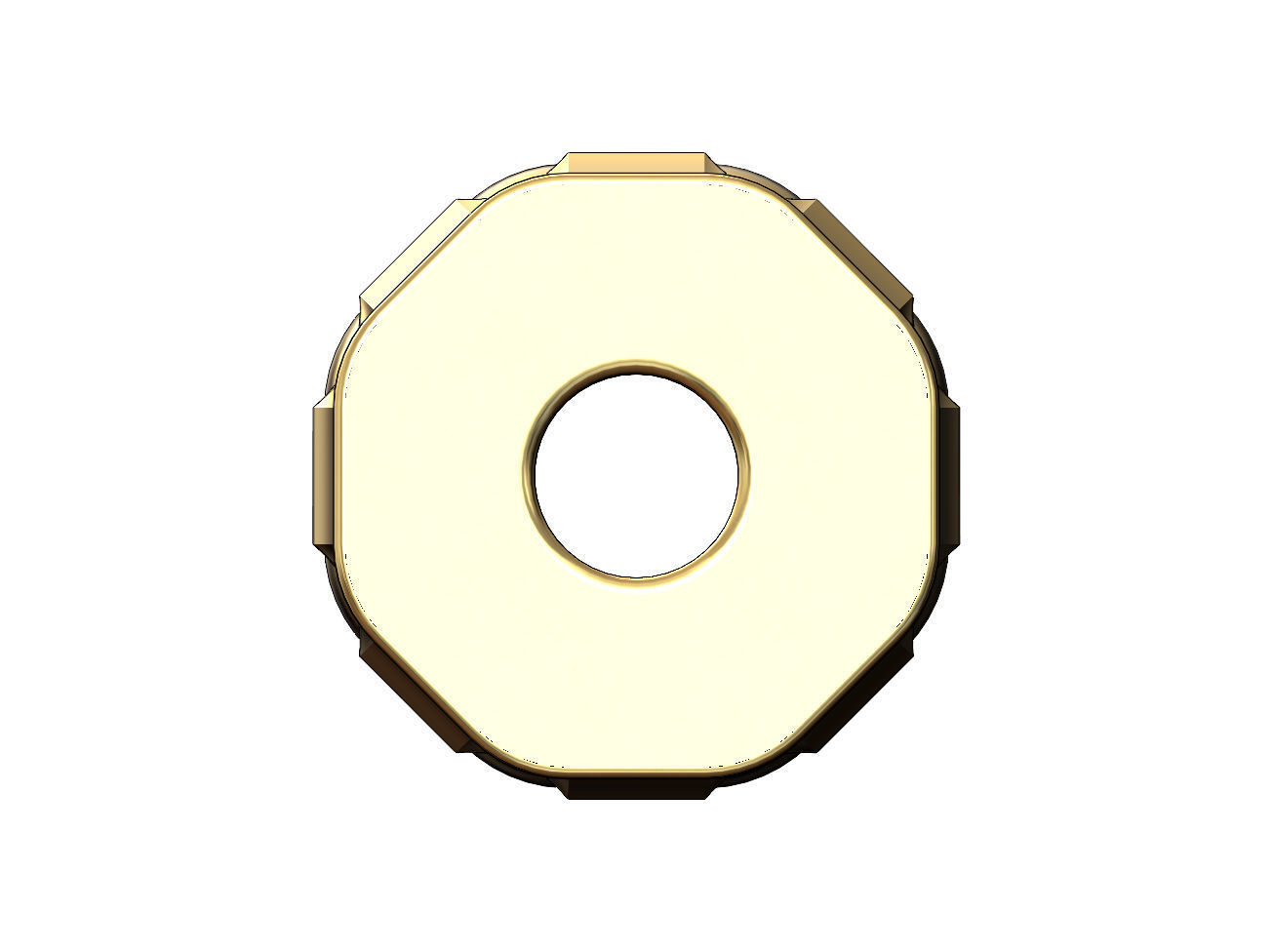 Hexagonal Lotus bead spacer pendant and bracelet charm 3D print model_3