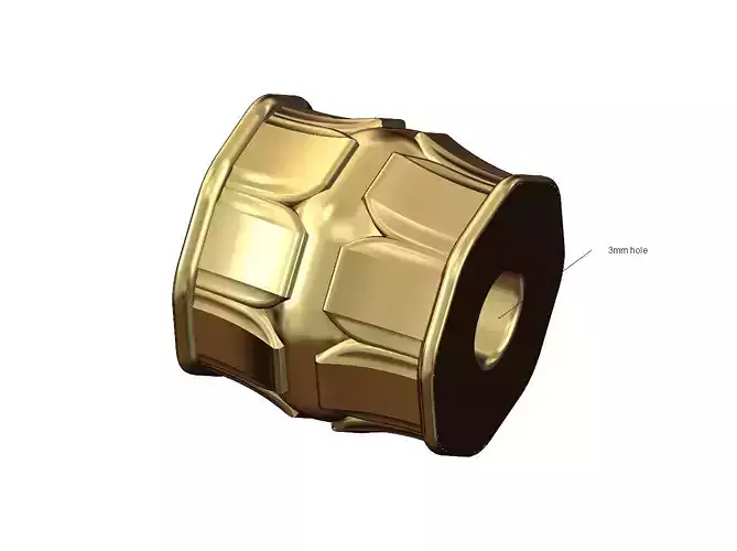 Hexagonal Lotus bead spacer pendant and bracelet charm