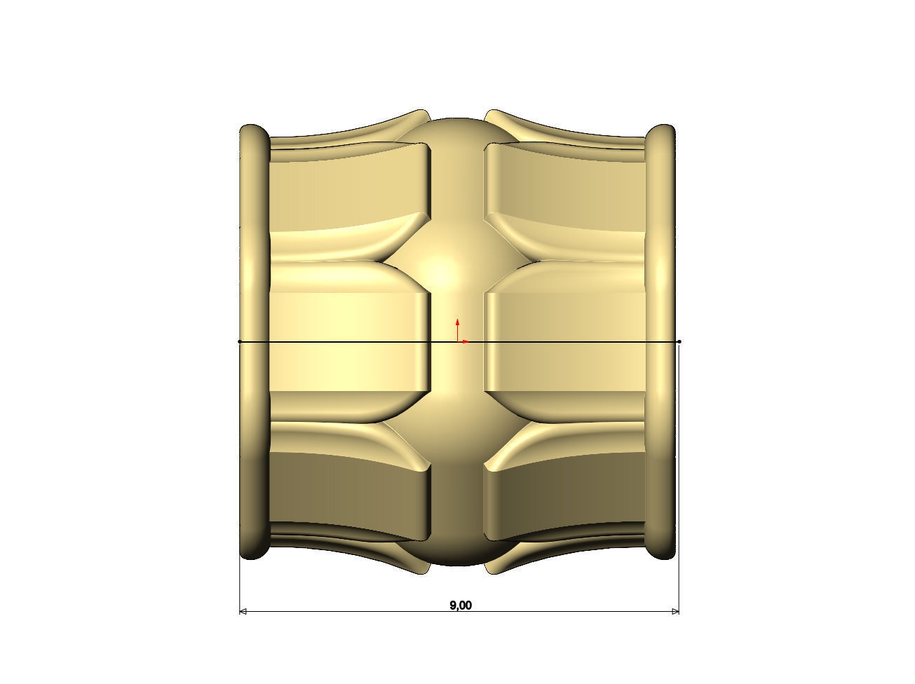 Hexagonal Lotus bead spacer pendant and bracelet charm 3D print model_7