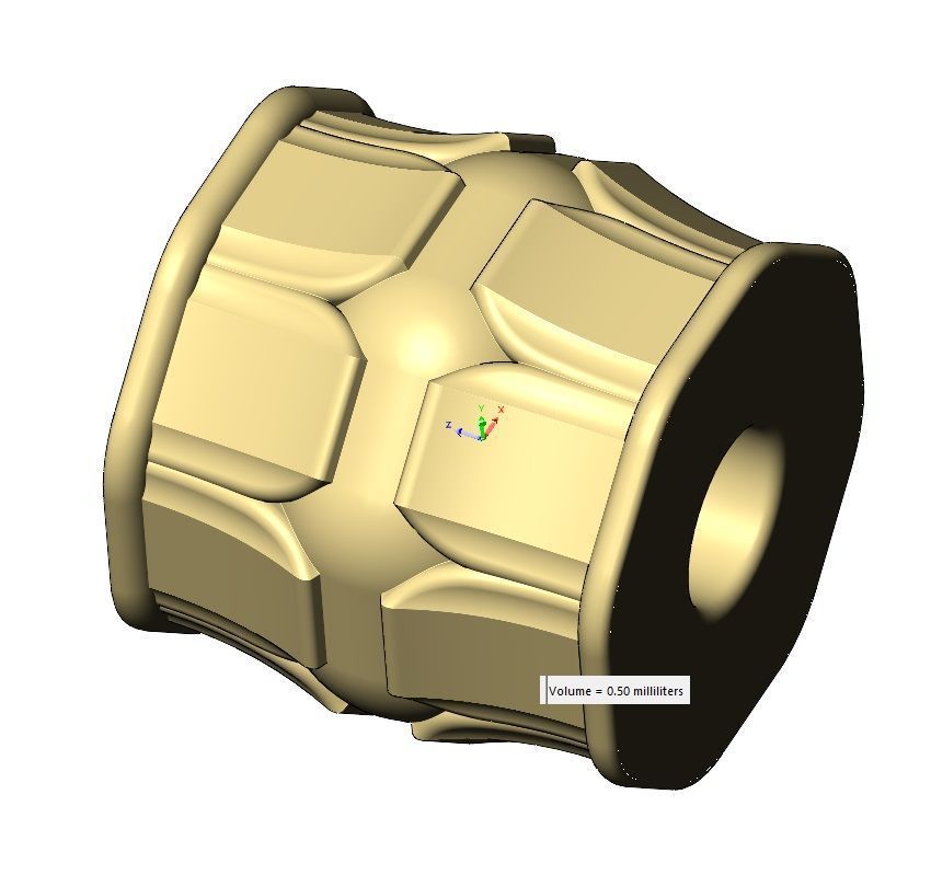 Hexagonal Lotus bead spacer pendant and bracelet charm 3D print model_16