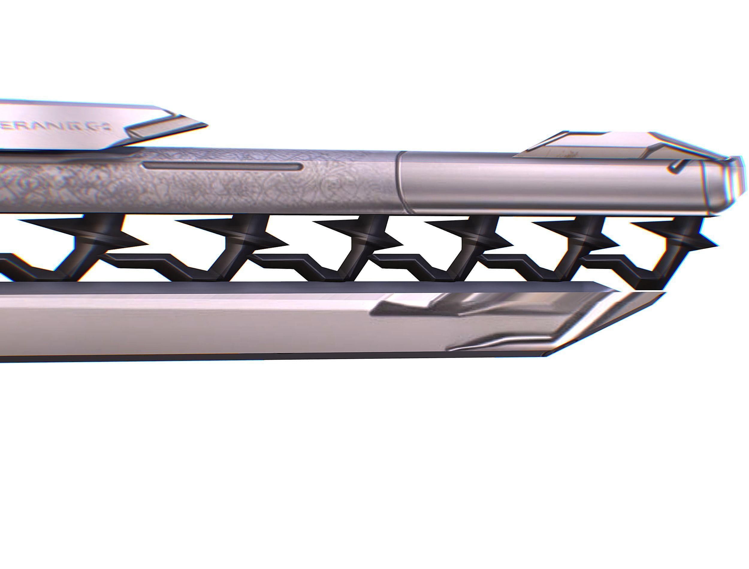 LowPoly Cartoon Sci-Fi Sniper Rifle Future Low-poly 3D model_31