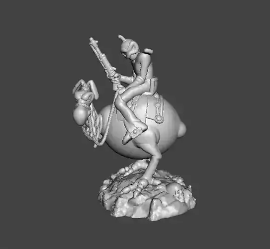 WIZARDS NECRON99 PEACE ON HORSE MINIATURE MODEL FANTASY DND RPG 3D print model