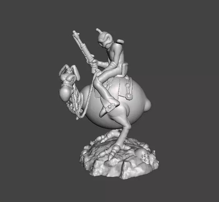 WIZARDS NECRON99 PEACE ON HORSE MINIATURE MODEL FANTASY DND RPG 3D print model_0