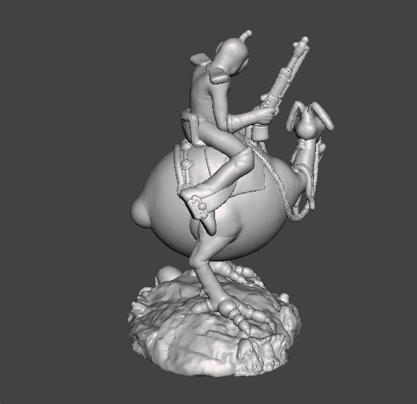 WIZARDS NECRON99 PEACE ON HORSE MINIATURE MODEL FANTASY DND RPG 3D print model_5