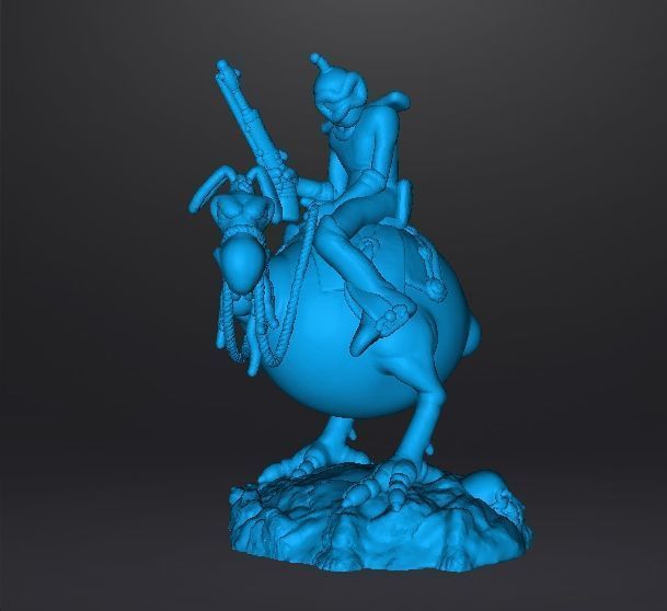 WIZARDS NECRON99 PEACE ON HORSE MINIATURE MODEL FANTASY DND RPG 3D print model_10