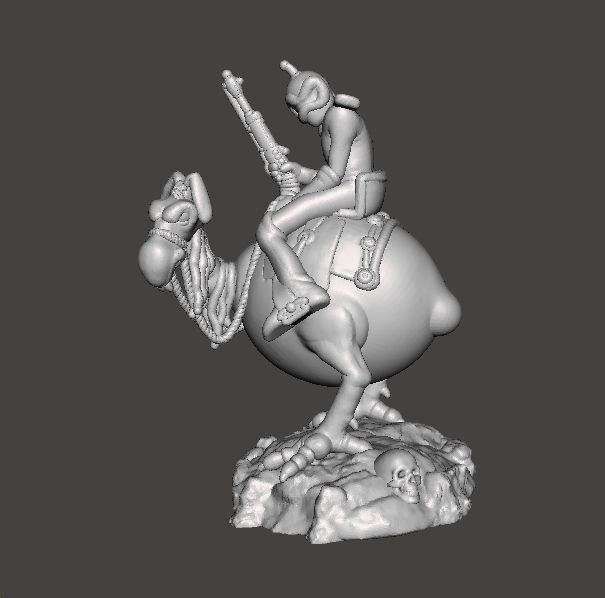 WIZARDS NECRON99 PEACE ON HORSE MINIATURE MODEL FANTASY DND RPG 3D print model_1