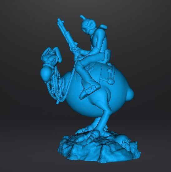 WIZARDS NECRON99 PEACE ON HORSE MINIATURE MODEL FANTASY DND RPG 3D print model_9