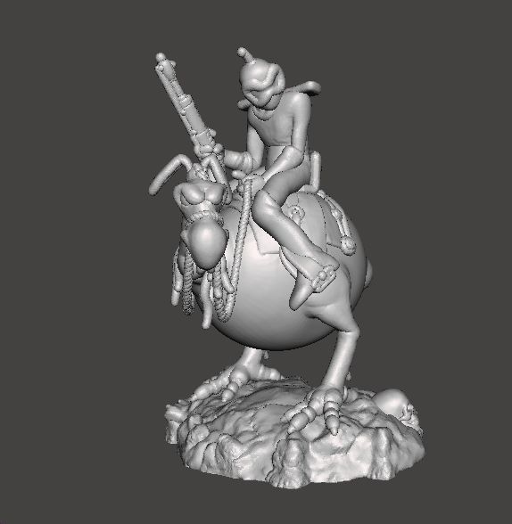 WIZARDS NECRON99 PEACE ON HORSE MINIATURE MODEL FANTASY DND RPG 3D print model_2