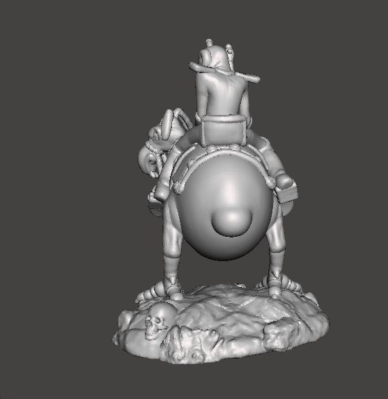 WIZARDS NECRON99 PEACE ON HORSE MINIATURE MODEL FANTASY DND RPG 3D print model_4