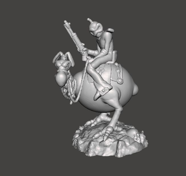 WIZARDS NECRON99 PEACE ON HORSE MINIATURE MODEL FANTASY DND RPG 3D print model_8