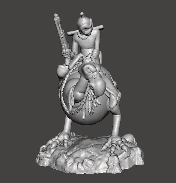 WIZARDS NECRON99 PEACE ON HORSE MINIATURE MODEL FANTASY DND RPG 3D print model_3