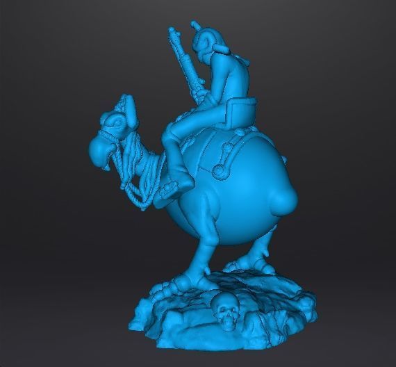 WIZARDS NECRON99 PEACE ON HORSE MINIATURE MODEL FANTASY DND RPG 3D print model_11