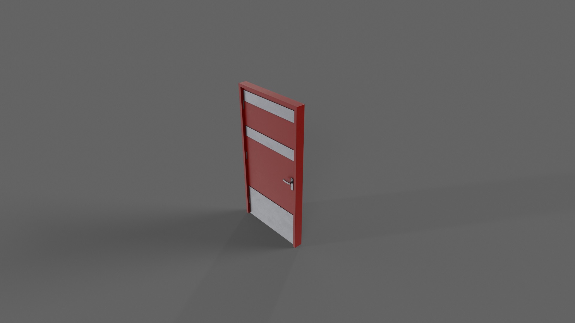 PBR Industrial Door B1 Low-poly 3D model_13