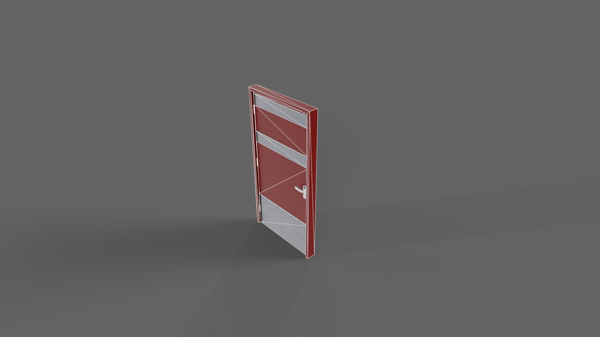 PBR Industrial Door B1 Low-poly 3D model_14