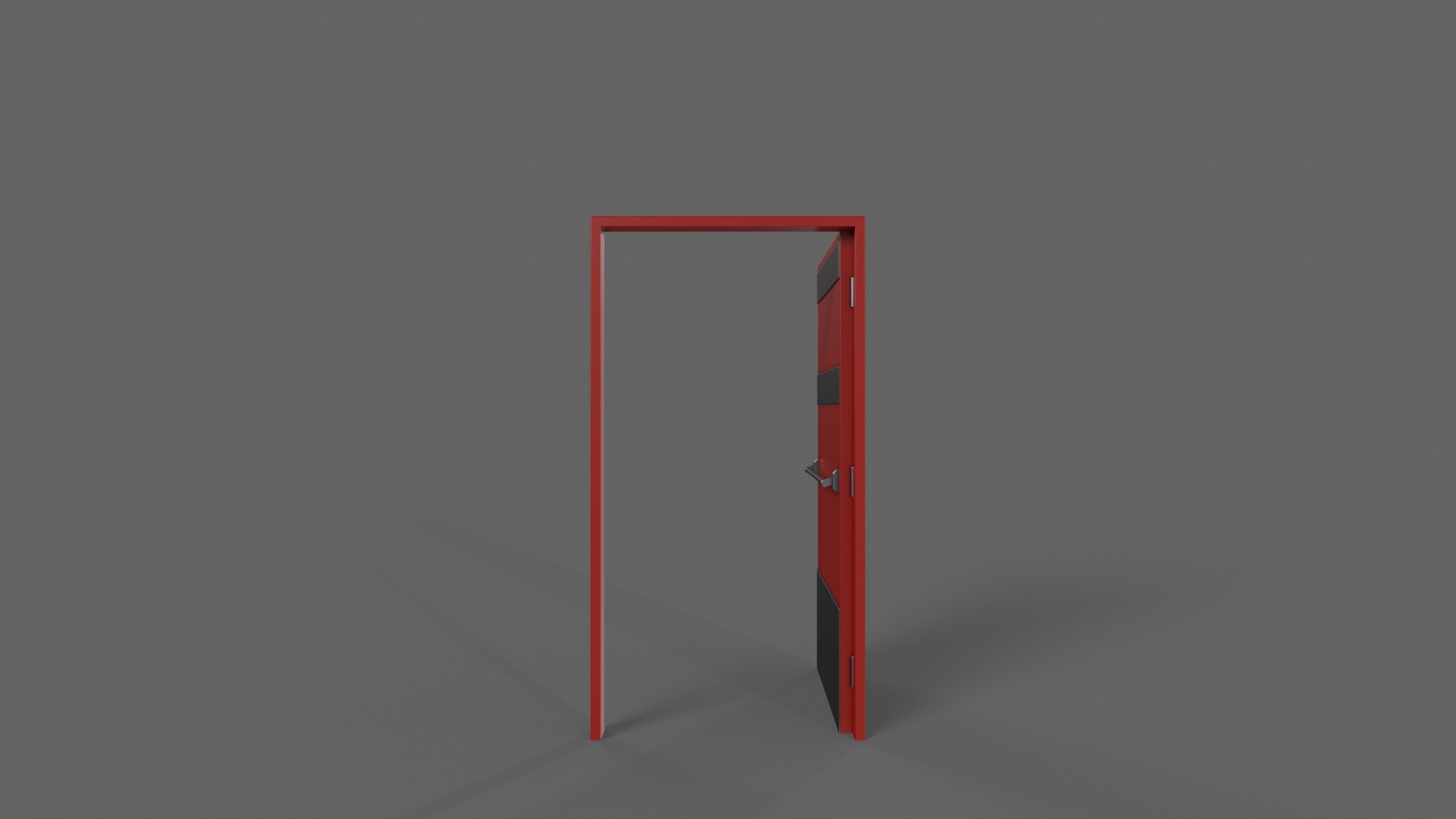 PBR Industrial Door B1 Low-poly 3D model_4