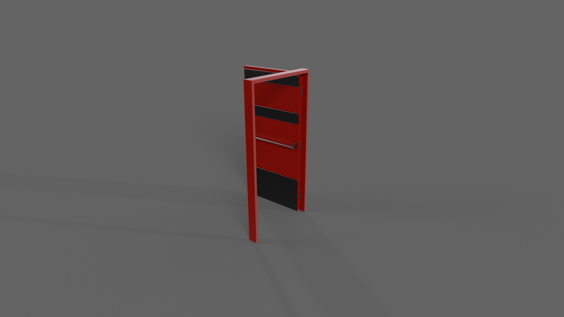 PBR Industrial Door B1 Low-poly 3D model_6