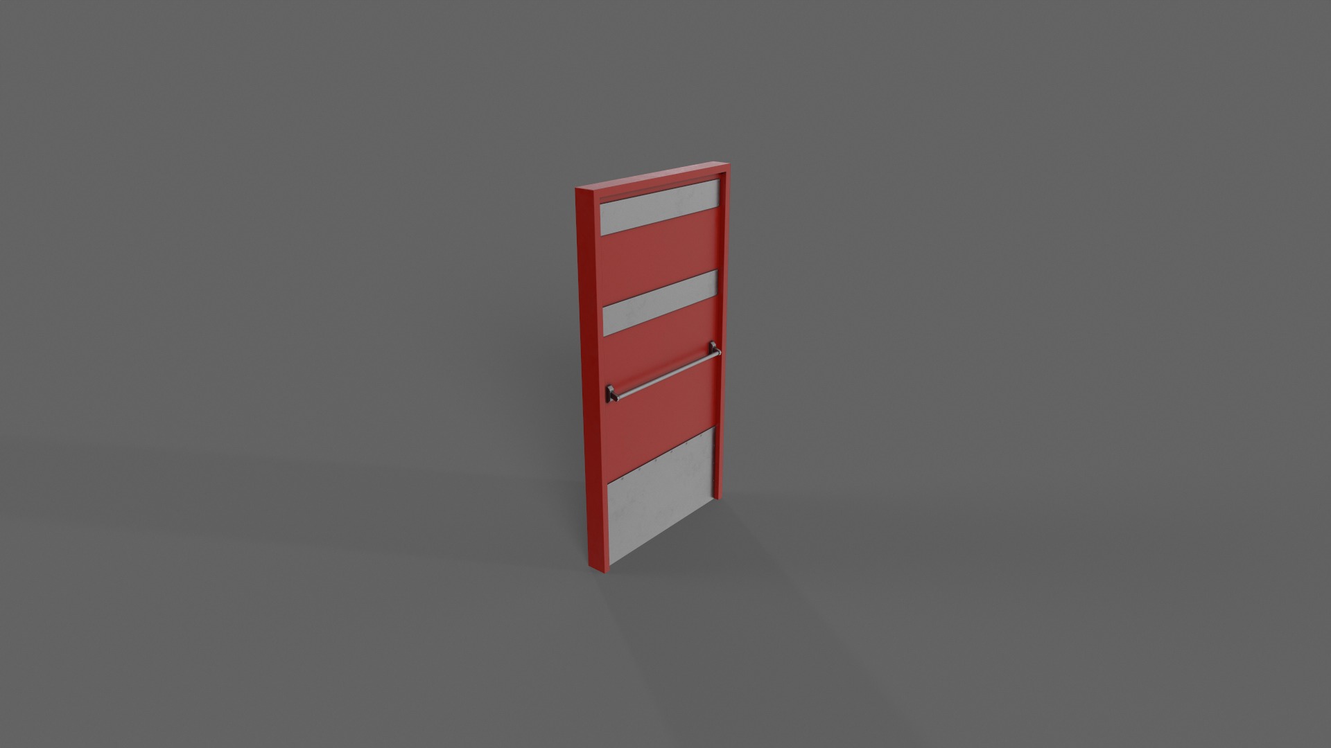 PBR Industrial Door B1 Low-poly 3D model_11