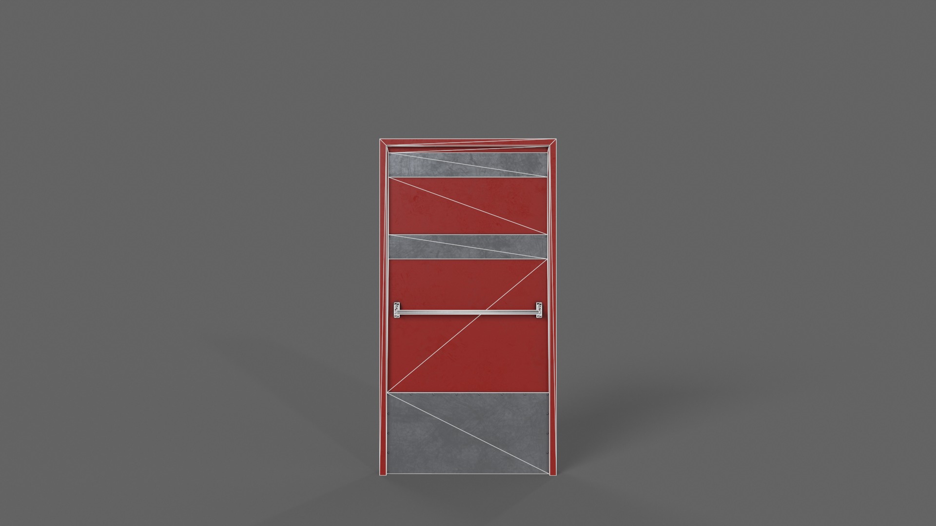 PBR Industrial Door B1 Low-poly 3D model_10