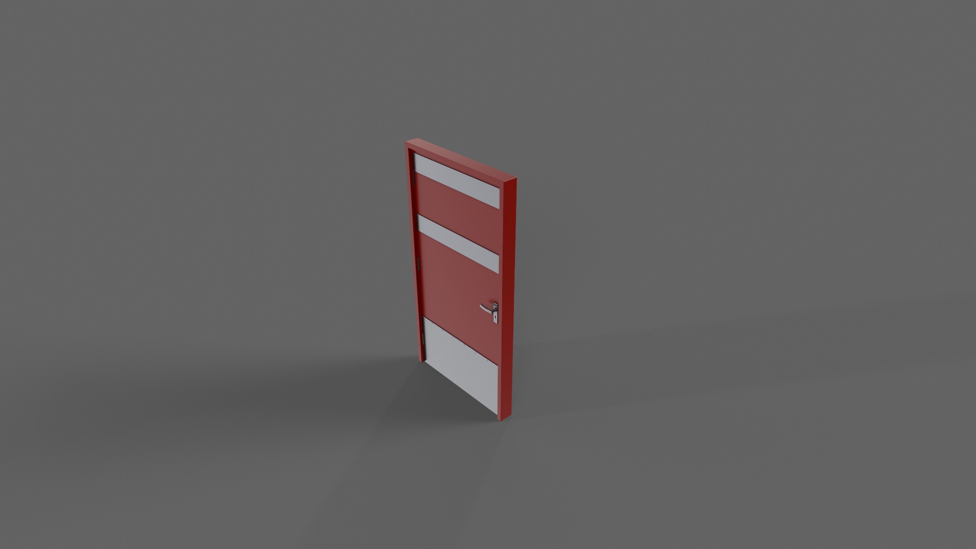 PBR Industrial Door B1 Low-poly 3D model_7